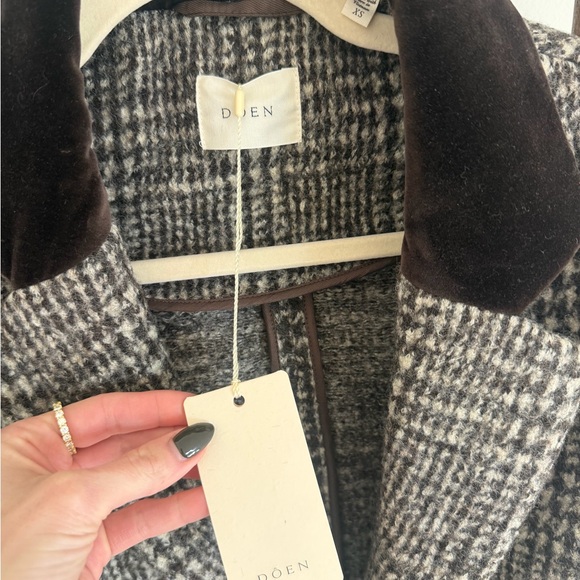 DOEN DOVER COAT IN LASCELLE HOUNDSTOOTH CHECK - Picture 8 of 11